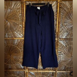 NWOT Anthropologie “Saturday Sunday” gauzy lounge pants in navy blue.